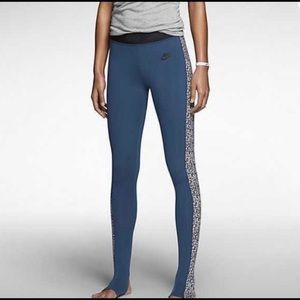 Nike Blue Stirrup Leggings